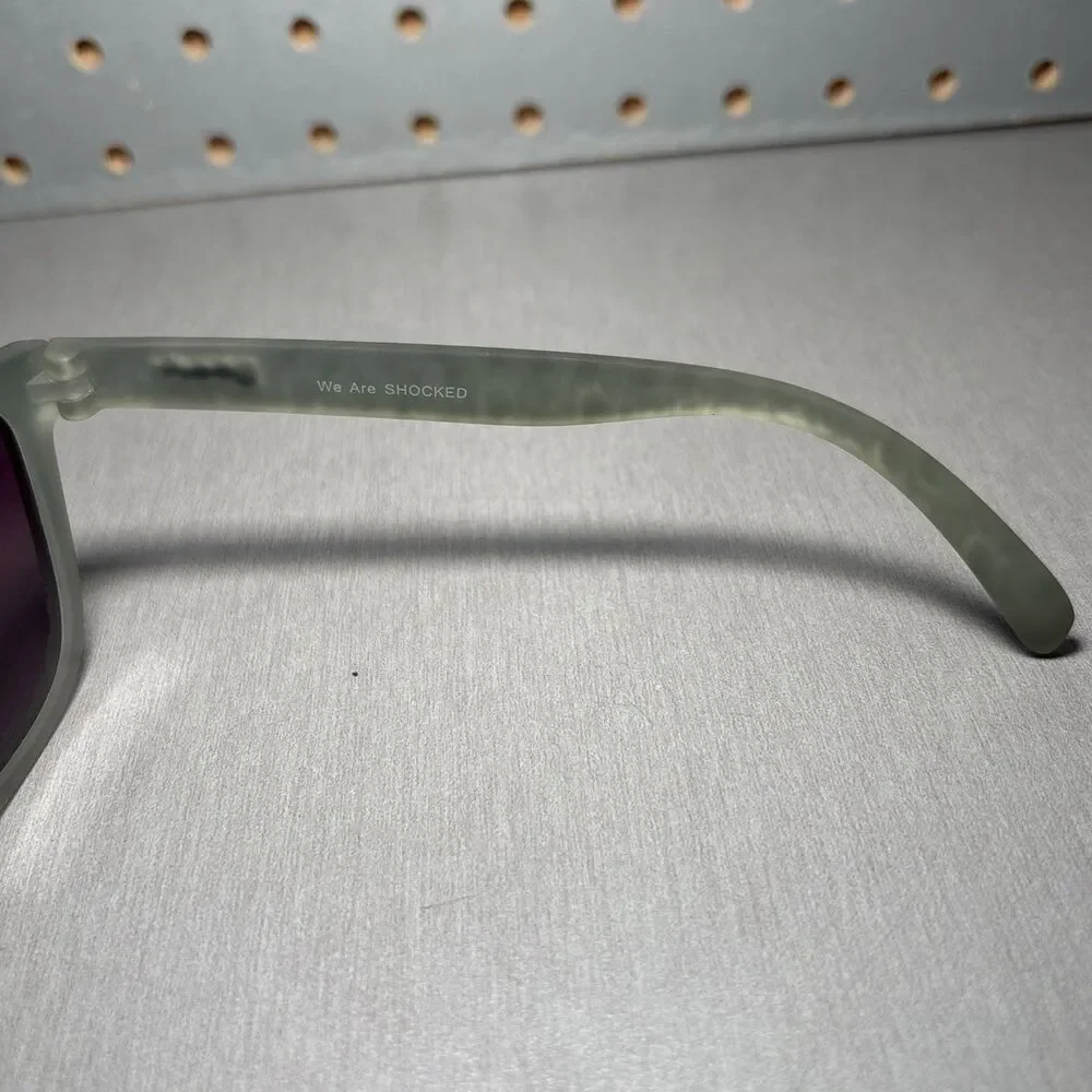 Goodr OG Sunglasses We Are SHOCKED Silver Gray Running No Slip Square Polarized